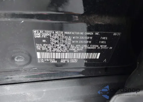 2021 Toyota Rav4 Xle Premium from USA, damaged, VIN 2T3C1RFV6MW158412